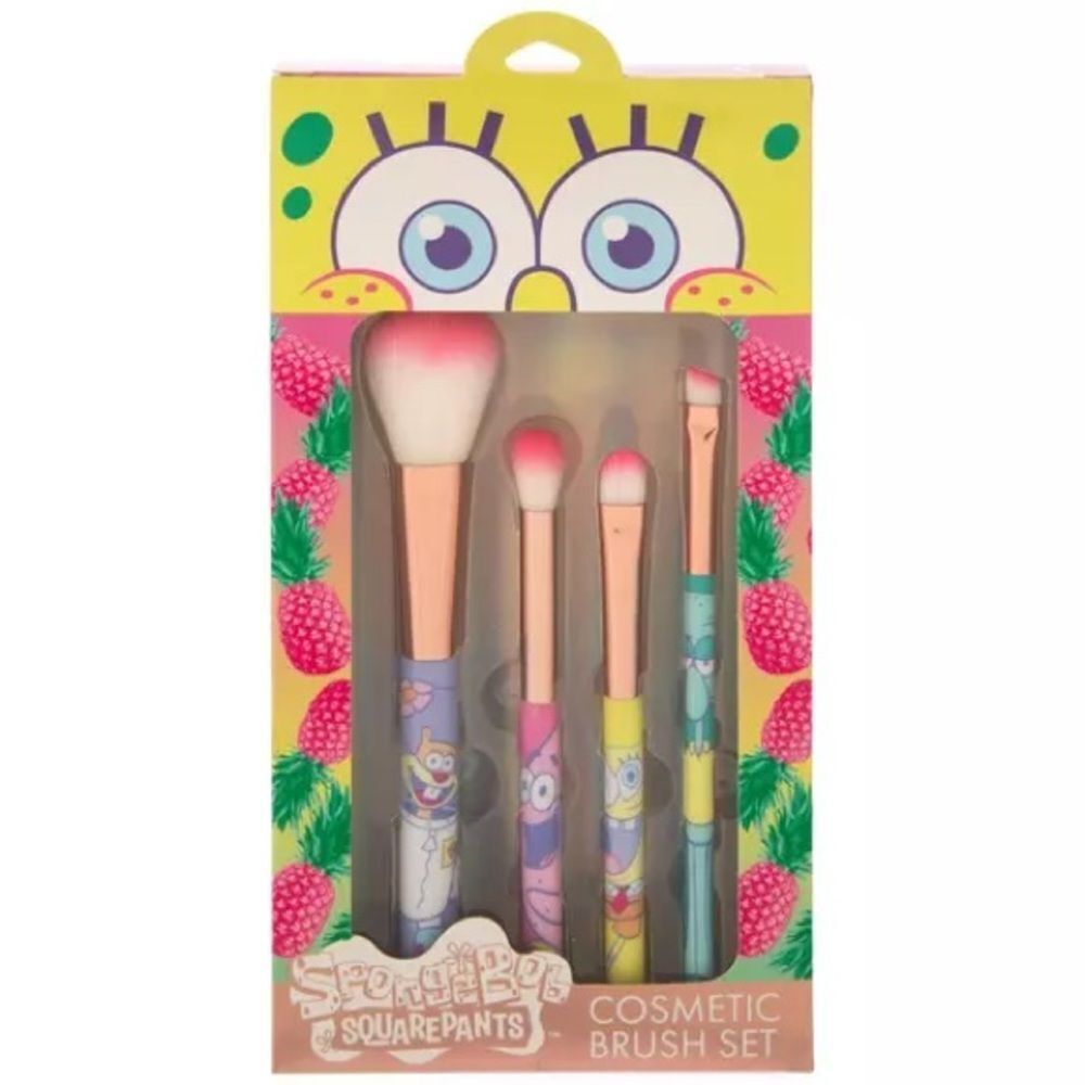 New SpongeBob Makeup Brushes 4 Piece Set